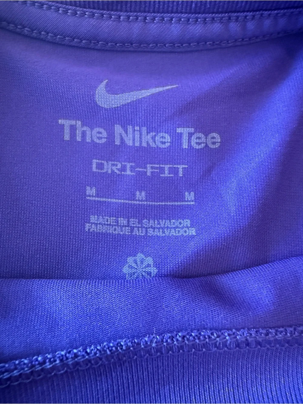 Nike Short Sleeve Performance Tee — Royal Blue with Black Swoosh